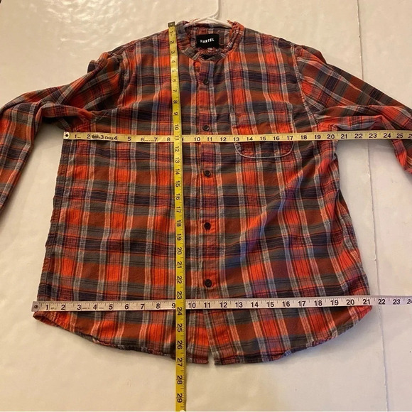 Hartel Fred Segal Flannel Shirt Womens Medium Long Sleeve Button Down Top Red - Picture 13 of 13
